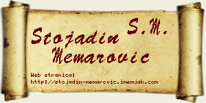 Stojadin Memarović vizit kartica